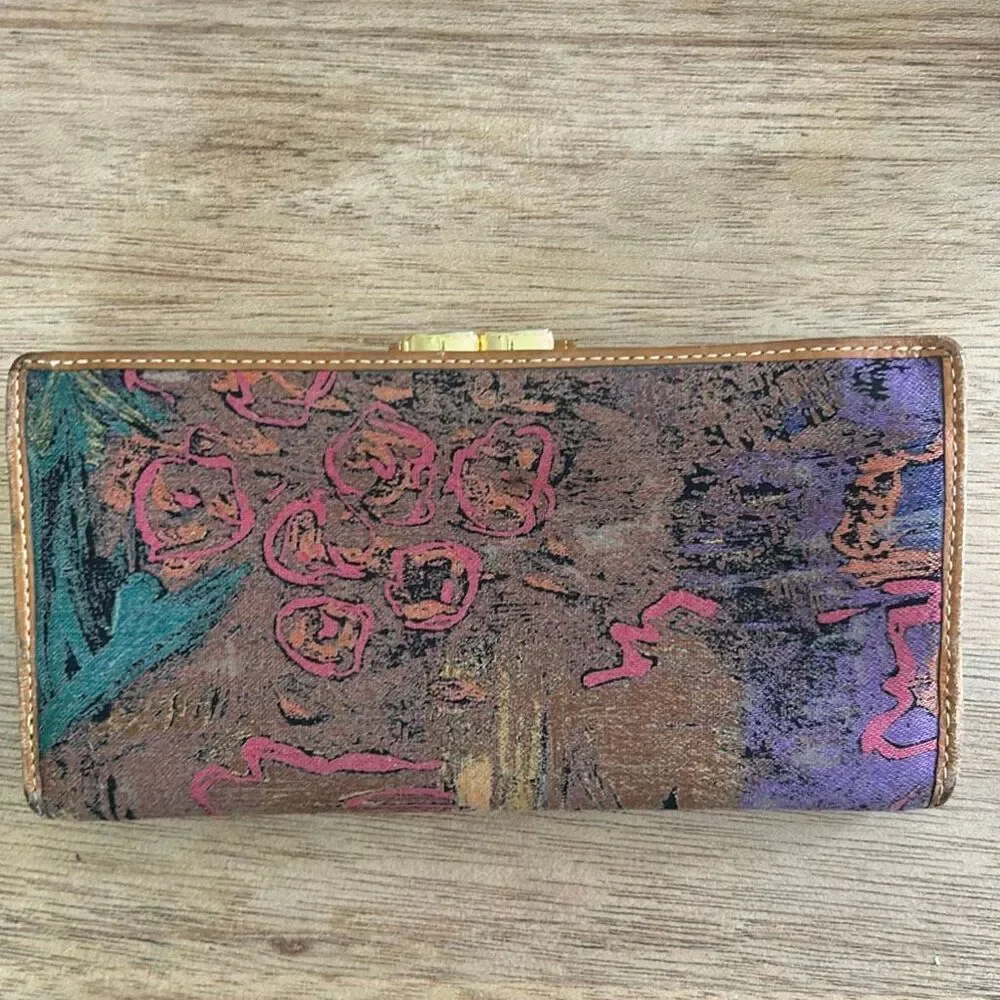 Van Gogh brown leather wallet vintage